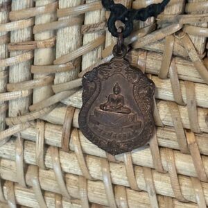 Bronze Buddha Pendant Necklace
